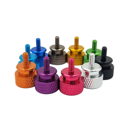 Textured M5 Thumb Screws For PC Case And Chassis Dope Aluminum Alloy 6063 T6 Orange Anodized Finish Precise Lathe Machined M5X8mm DIY