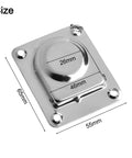 Heavy Duty Stainless Steel Flush Mount D Rings Anchors Recessed Tie Downs For Boat Cargo, Trailers And Truck Flatbeds size dimensions shown