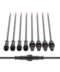 3 Pin Electrical Connector Kit 22AWG IP65 Waterproof Male And Female Plug And Play Extension Cables, 20cm, 15mm nut, 5 pairs