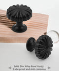 Matte Black Zinc Alloy Cabinet Knobs 10 Pack for Drawer Pulls on Dresser Kitchen and Bathroom Hardware Mengico Unique Design