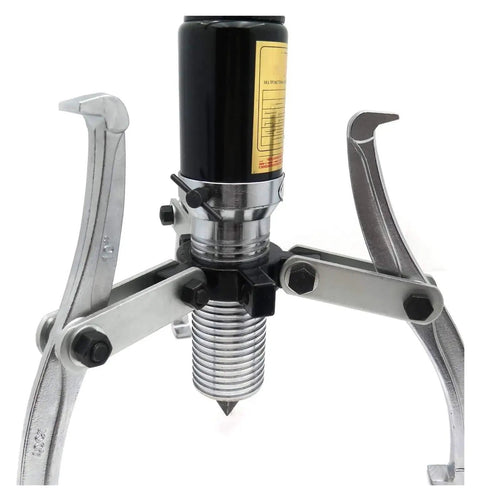 5 Ton Three Jaw Hydraulic Gear Puller With 360 Degree Flexibility For Bearing And Wheel Hub Extraction, close-up of jaws and screw mechanism