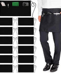 Black Pro Waist Apron With 3 Pockets For Servers And Waitstaff, Water Resistant Durable Polyester Half Apron, 12 Pack