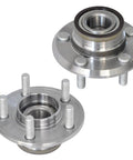 2 Pack Front Wheel Hub And Bearing Assembly 5 Lug Fit For Chrysler 300 2005 To 2014, Dodge Challenger 2008 To 2014, Charger 2006 To 2014, And Magnum 2005 To 2008 Direct Replacement Wheel Hub Kit showing two metal hub assemblies