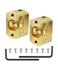 Z Axis Coupler for Dual Z T8 Lead Screw 8mm Rod Ideal Oldham Style Connector with screws and hex keys, brass material
