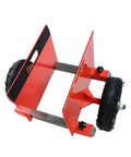 Heavy Duty Panel Dolly With Auto Lock Clamps For Hassle Free Drywall Sheetrock Door And Mattress Hauling sturdy red metal base with rollers