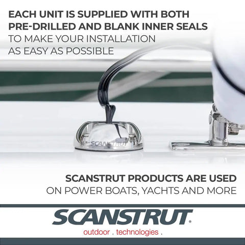 Heavy Duty Marine Cable Seal For Connectors Up To 40mm IP68 Waterproof Grommet on yacht with Scanstrut branding