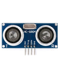 Front view of HC SR04 Ultrasonic Sensor Module Kit For Arduino Mega R3 Duemilanove Nano With 2cm To 400cm Range And 3mm Accuracy