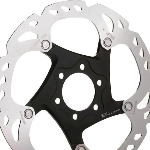 Xt Sm-rt86 203mm 6-Bolt Mtb Rotor One Color Finish Aluminum Carrier And Steel Rotor close-up view of rotor design