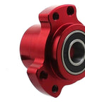 Lightened Billet Aluminum Racing Front Wheel Hub With 5/8 Inch Bearing For Go Karts, Bikes, And Drift Trikes, Dual Sealed Red