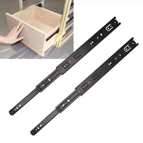 14 Inch Full Extension Drawer Slides 3 Fold Side Mount Glides Beefy 100 Lb Capacity For Dresser Kitchen Wardrobe And File Cabinets