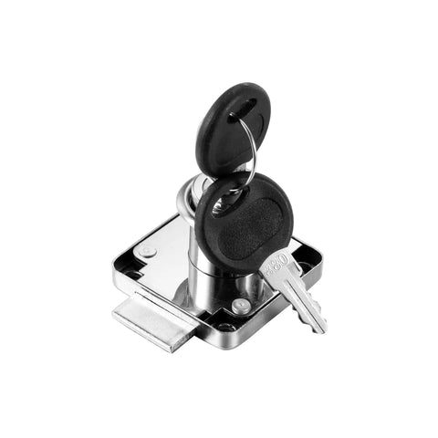 Heavy Duty Cabinet Drawer Locks With Keys Four Pack Snug And Secure Three Quarter Inch Cylinder Fit For Home Storage Secure Your Stash Durable Galvanized Steel Build tough lock with keys in view.