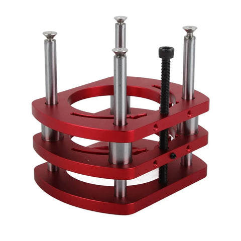 Router Lift Base Kit With Crank Handle For Easy Height Adjustment, Four Jaw Clamping And 2.008 Inch Lift Range, red aluminum alloy router table lift
