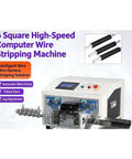 Premium Fully Automatic CNC Wire Stripper And Cutter For Electronic Core Cables High Precision Stripping Machine with control panel.