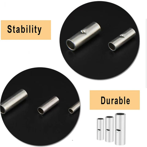 Non Insulated Butt Connectors All In One Kit DIY Friendly For Electrical Splices In 22 18 AWG 16 14 AWG 12 10 AWG