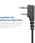 3.5mm jack detail for Rugged Ham Radio Speaker Microphone for UV Five R Walkie Talkies with 360 Degree Stainless Clip.
