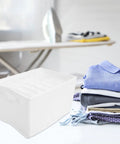 Slick Underwear Drawer Organizer With Divided Compartments For Bras Socks And Clothes To Keep Your Closet Neat And Legit A versatile large capacity box next to folded clothes.
