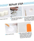 Tile Repair Adhesive Kit Two Pack 100g Quick Dry Ceramic Paste With Hardener For Porcelain And Ceramic Crack And Chip Fix steps