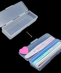 4 Piece Clear Plastic Nail Tool Box Set For Nail And Pedicure Supplies Neat Little Personal Storage Organizer Case with tools
