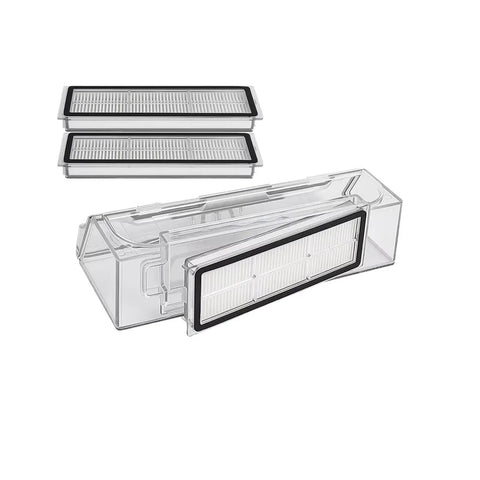 Premium Replacement Dust Box Filter For Xiaomi Robot Vacuum. Fits Model 1C And Stytj01Zhm. Clear plastic housing.