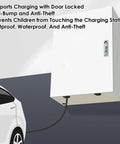 Heavy Duty Cold Rolled Steel Wall Mount Electric Vehicle Charger Cover with key lock, providing anti-theft and weatherproof protection.