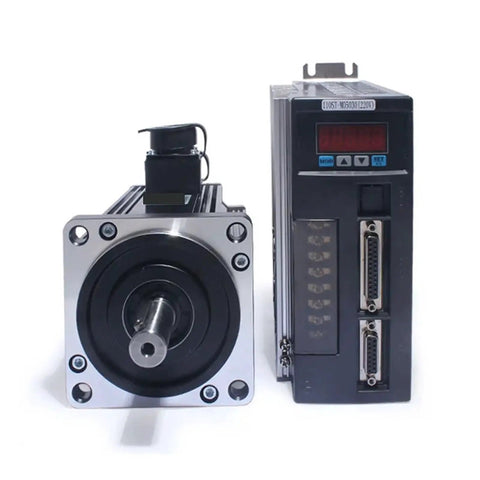 110ST 240V AC Single-Phase Permanent Magnet Servo Motor With Driver for Industrial Control Systems, compact design.