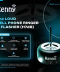 Loud Cell Phone Ringer Amplifier And Flash Alert For Hearing Impaired And Noisy Environments 117 dB Ringer device front view