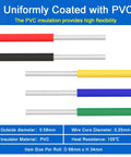 Five Pack 164 Ft Copper Hookup Wire Kit 30AWG Solid Core Tinned Copper Jumper Wire In Five Colors For Breadboard Projects Wrapping And Pro DIY Electronics