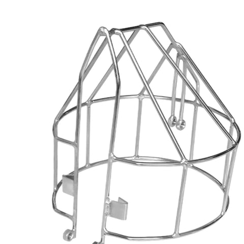 Heavy duty stainless steel outboard propeller protective cover and safety guard for 12 HP engines, no drill install