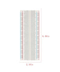 Top view of Triple 830 Point Solderless Breadboard Kit For DIY Makers Prototyping Arduino And Raspberry Pi Projects, 0.1 Inch Pitch