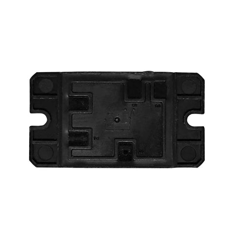 Bottom view of a 12V DC 30 Amp 4 Pin General Purpose Heavy Duty Power Relay for industrial and automotive loads, black casing.