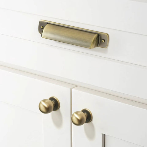 Brushed antique brass kitchen cabinet handle from 10 Pack 6.3 Inch Center To Center Brushed Antique Brass Kitchen Cabinet Handles