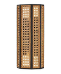 Get The Vibe Right With This Badass 16.5 Inch Wall Sconce With Fresh 12 Watt LED Setup Glowing Bright For Your Living Room Or Hallway. This Dope Bronze Fixture Adds Instant Style To Any Room Without Breaking The Bank Today. - Wall sconce with a unique wooden pattern.