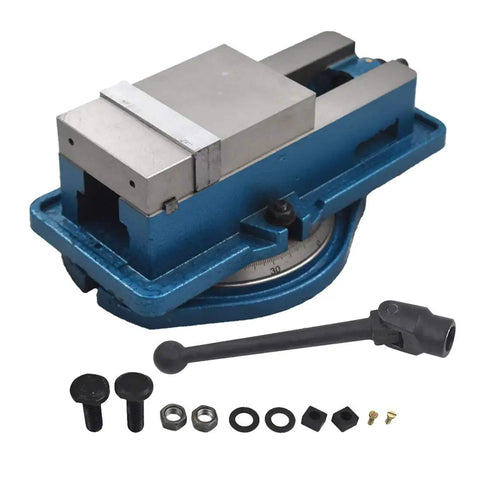 Beefy Mill Vise With 360 Degree Swivel Base For Milling Shaping And Drilling Machines 4.56 Inch Jaw Opening 3.98 Inch Wide Jaw