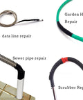 DIY Ready Silicone Self Fusing Tape 1 Inch By 59 Inch Rescue Tape for plumbing leaks and electrical cables insulation repair in use.