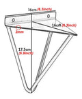 Rugged Triangle Shelf Bracket For Open Shelving Built Hella Solid With Matte Iron Wall Brackets dimensions 16cm x 16cm x 17.5cm.