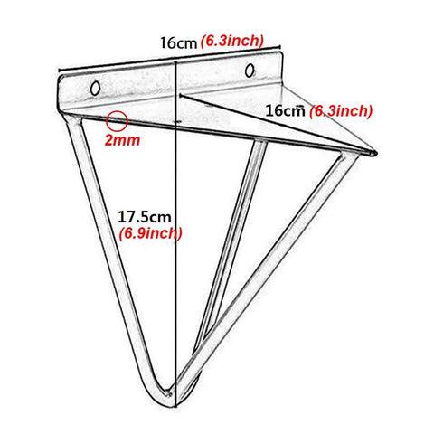 Rugged Triangle Shelf Bracket For Open Shelving Built Hella Solid With Matte Iron Wall Brackets dimensions 16cm x 16cm x 17.5cm.