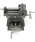 Beefy 4 Inch Cross Slide Vise With Heavy Duty Clamping Power For Milling Machines And Drill Presses Steel Construction Wide Jaws For Secure Workpieces And Precise Cuts Ready For Any Heavy Metal Working Project. 4-inch cast iron cross slide vise with double-direction handles