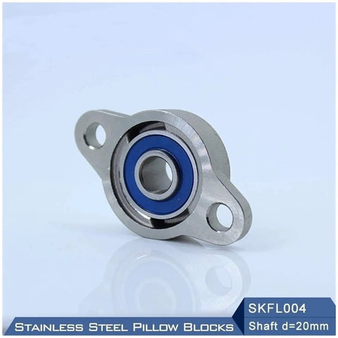 Authentic Stainless Steel Pillow Block Bearings SKFL004 Housing With 20 Mm Shaft Size Mounted Precision Unit Heavy Duty Pro Grade Kickass Parts Designed For Hot Repair Work And Mechanical Build On Shop Floors Or Custom Projects Go Wild Where It Goes.
