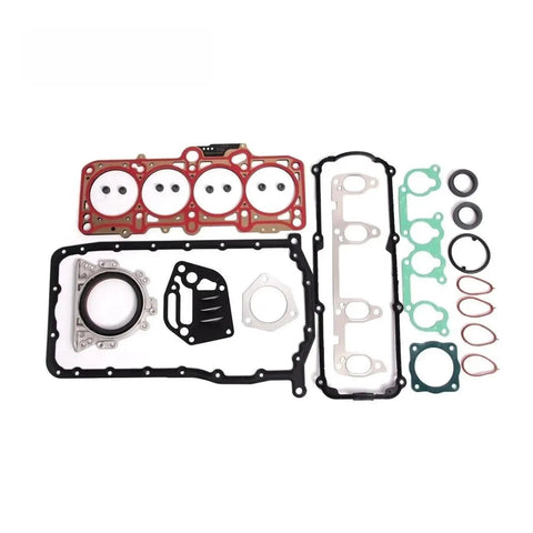 Heavy Duty Multilayer Steel Cylinder Head Gasket Kit for VW AZJ 2.0L Golf Mk4 Jetta Passat B5, includes multiple gaskets and seals.