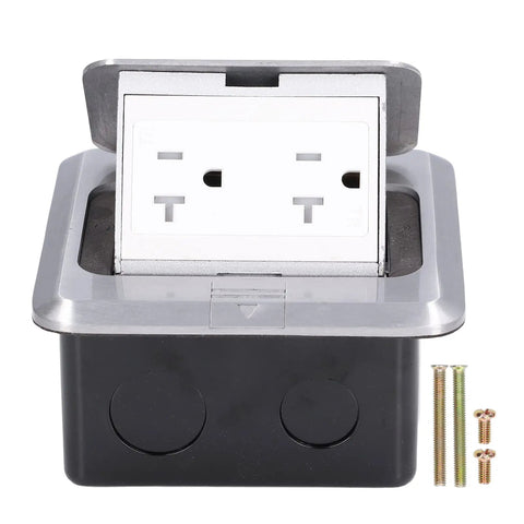 Shop Grade 250V 20A Floor Electrical Outlet With Embedded Pop Up Power Socket And Ip40 Weather Seal for sleek office installations.