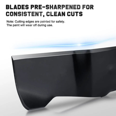 Close-up of 30 Inch Riding Mower Blade Replacement For Troy-Bilt TB30 TB30R Craftsman R1000 showing pre-sharpened edge