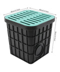 Heavy Duty Catch Basin With Grate And Debris Basket For Yard Drainage And Lawn Downspouts French Drain Systems No Reserved Hole Municipal Pipeline Pro Grade Durable Composite Resin Construction 15.7Inch Cube