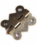 Close-up of 40 Pieces Antique Bronze Butterfly Hinges For Tiny Jewelry Boxes, Dollhouse Cabinets, And Miniature Woodworking Projects, 20x17 mm