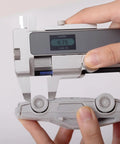 Digital Caliper Kit Premium Combo With 12 Inch Measuring Tool, 0.1mm Accuracy, 93 US Imperial And Metric Scales, Infinite Customized Scales For 3D Printing And DIY Measurement, Includes Reading Kit, Drafting Kit, And Pro Case. Digital caliper measuring 3D printed model
