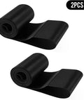 Two black PVC strips, rolled, labeled '2PCS' for Fat Tire Bike Rim Strips For 20x4.0 Inch Rims Rim Tape PVC Inner Tube Protector.