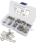 350 Pieces Stainless Steel Lock Washer Kit for Screws Bolts and Automotive and Household Repairs with Assorted Gasket Washers