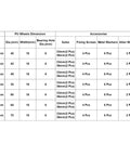 Chart showing PU wheels dimensions and accessories for 70x19mm luggage replacement wheels set of 2 in PU swivel caster for trolley suitcase repair kit.