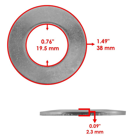 Deck Wheel Caster Belleville Washer Replacement Kit For Lawn Mower Decks Mod C8L 30213 Easy Install Beefed Up Hardware Upgrade For Smooth Quiet Operation, 1.49 in washer