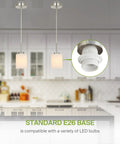 Mini Pendant Ceiling Light Fixture 60W E26 Socket 120V Dimmable Compatible With LED CFL Incandescent Bulbs over kitchen island
