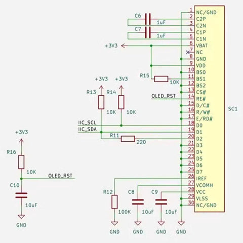 OLED Display Rotary Encoder Module With I2C Protocol For Parameter Tuning In Embedded Systems And Prototyping Handy OLED Encoders Combo For Lab Gear IoT Projects And Portable Devices schematic diagram